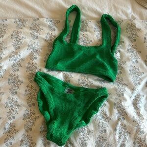 Hunza G Bikini in emerald green (one size)